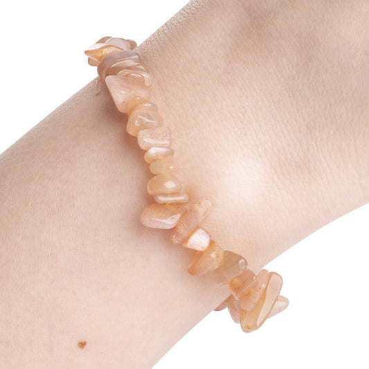 Pink Moonstone Chip Bracelet