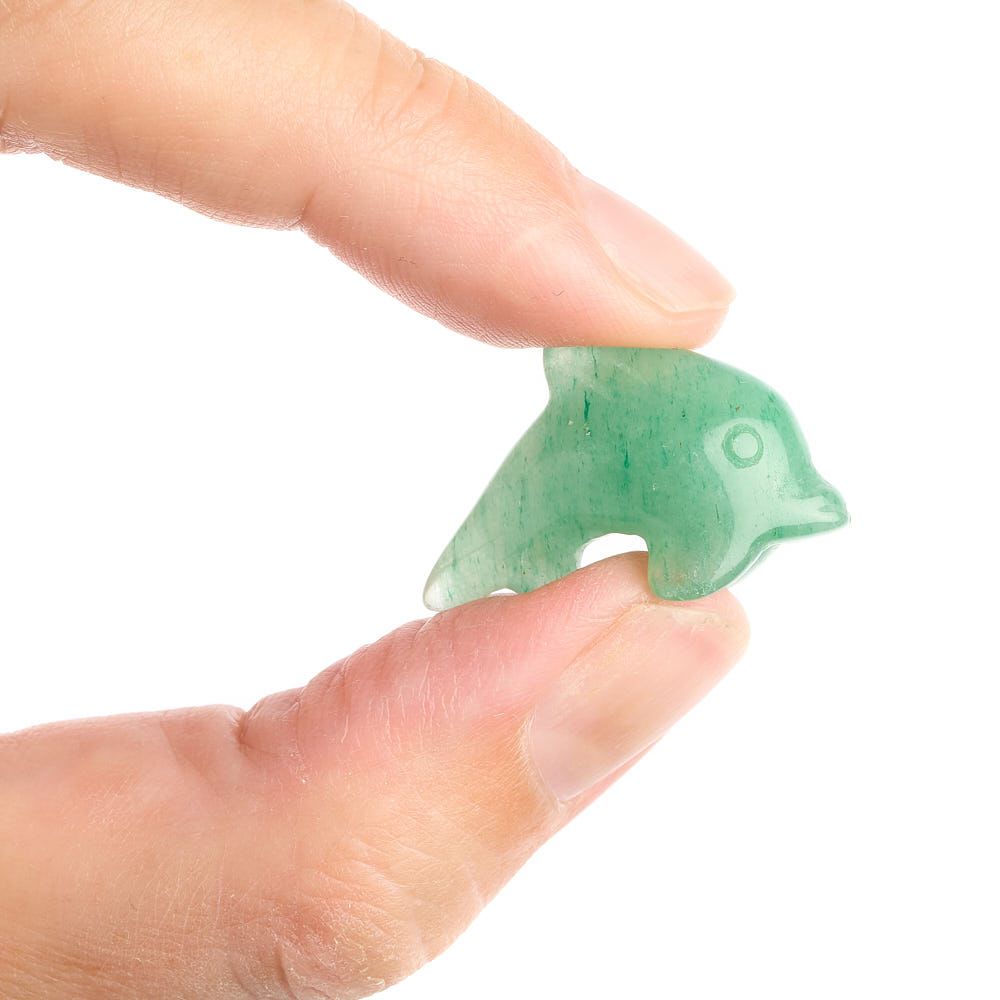 Green Aventurine Dolphin Carving