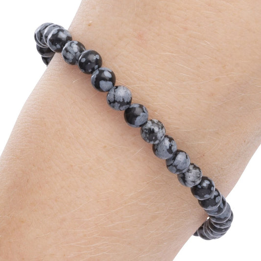 Snowflake Obsidian Bracelet